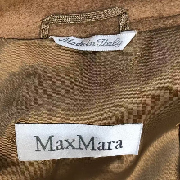 Max Mara Camel Wool Cashmere Vintage 1990s Longline Coat Made in Italy - Picture 4 of 10
